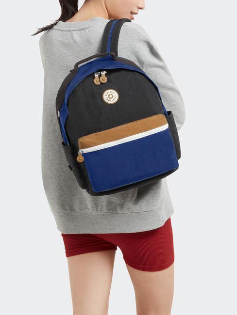 DAMIEN M Rucksack mit 13-Zoll-Laptophalter Duo Blau Beige - Rucksäcke für Schule &amp; Freizeit