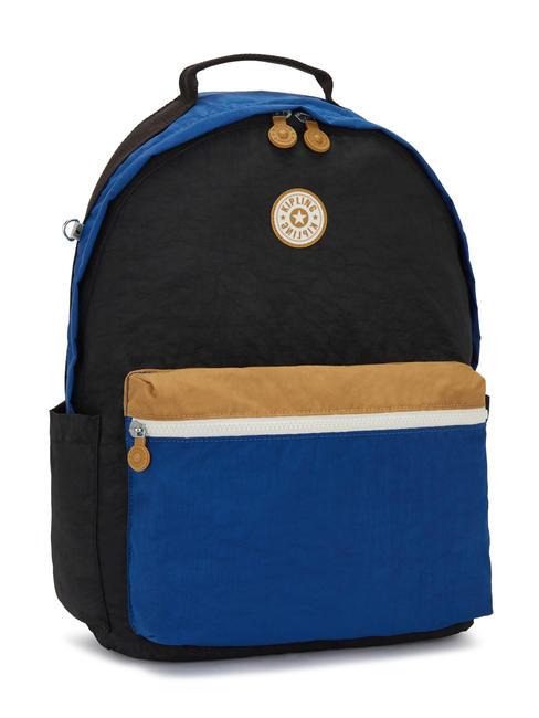 DAMIEN L Rucksack mit 15,6-Zoll-Laptophalter Duo Blau Beige - Rucks&auml;cke f&uuml;r Schule &amp; Freizeit