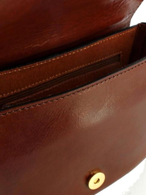 VITTORIA Mini-Umh&auml;ngetasche aus Leder BRAUN - Damentaschen