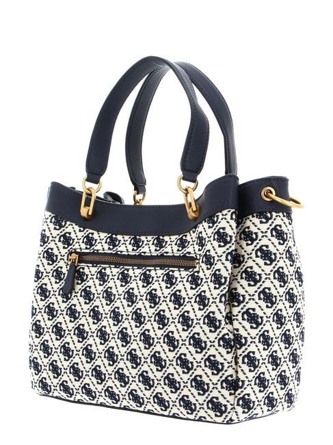 SHEMARA Jacquard-Tasche mit Schultergurt Marine-Logo - Damentaschen