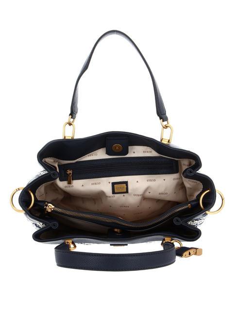SHEMARA Jacquard-Tasche mit Schultergurt Marine-Logo - Damentaschen