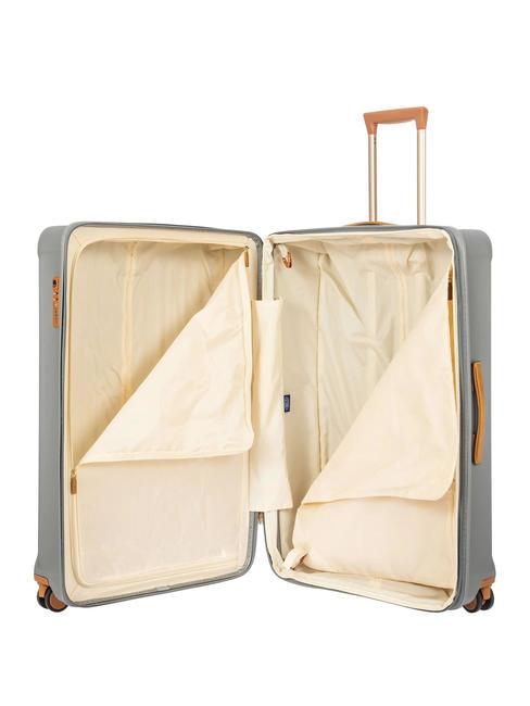 CAPRI Extra großer Trolley mit USB-Anschluss SILBER - Harte Trolleys