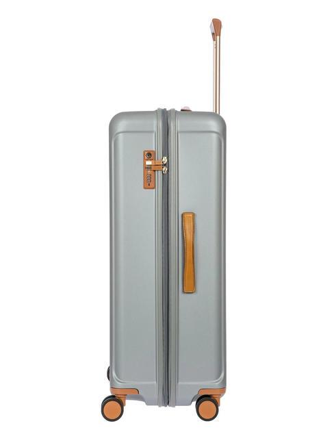 CAPRI Extra großer Trolley mit USB-Anschluss SILBER - Harte Trolleys