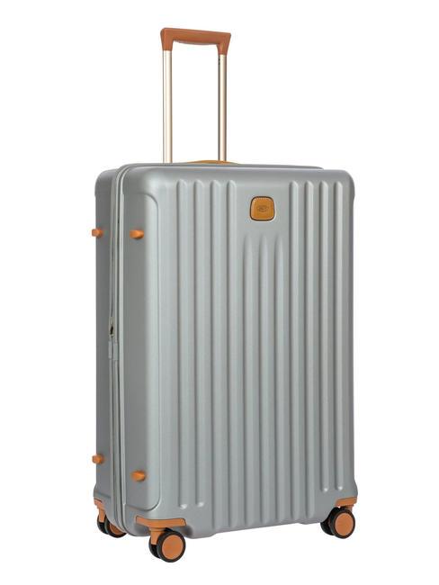 CAPRI Großer Trolley mit USB-Anschluss SILBER - Harte Trolleys