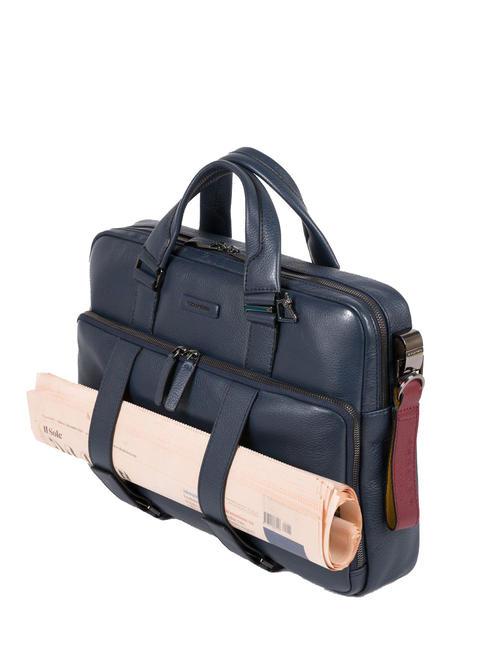 MODUS RESTYLING Aktentasche aus Leder für PC 14 " Blau - Arbeitstaschen