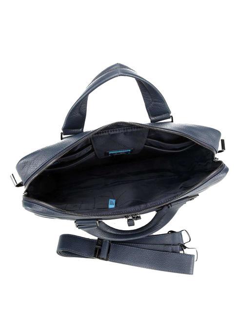 MODUS RESTYLING Aktentasche aus Leder für PC 14 " Blau - Arbeitstaschen