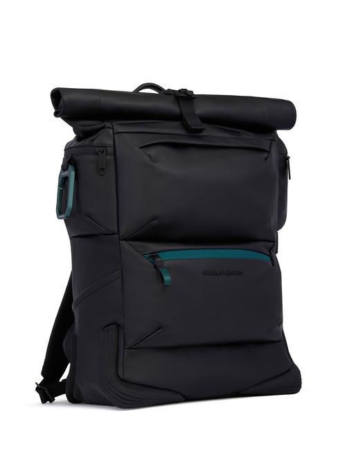 CORNER 2.0 SPECIALE  15,6-Zoll-Laptop-Rucksack aus Leder mit Regenhülle Schwarz - PC-Rucksäcke