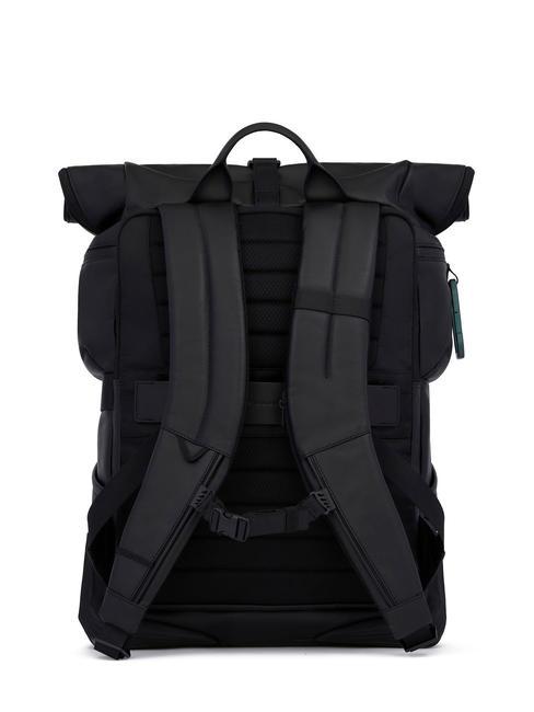 CORNER 2.0 SPECIALE  15,6-Zoll-Laptop-Rucksack aus Leder mit Regenhülle Schwarz - PC-Rucksäcke
