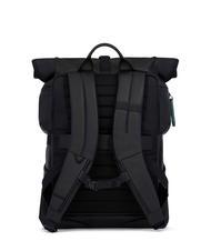 PIQUADRO CORNER 2.0 SPECIALE  15,6-Zoll-Laptop-Rucksack aus Leder mit Regenhülle Schwarz - PC-Rucksäcke - 3