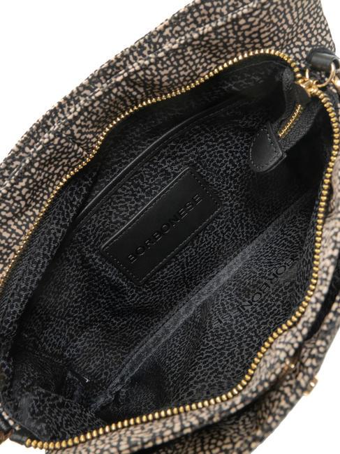 L'ECOLE NYLON Umhängetasche mit drei Fächern OP / NATUR / SCHWARZ - Damentaschen