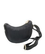 BORBONESE HOBO LUNA MINI ECO LINE Schultertasche dunkles Schwarz - Damentaschen - 2