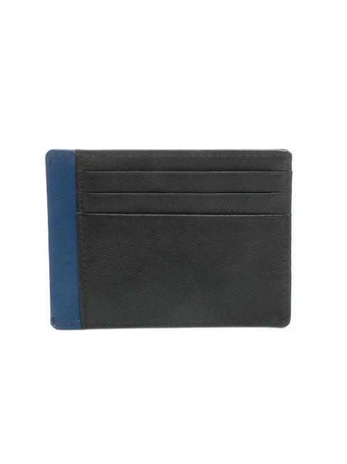 STRIPE Kreditkartenetui aus Leder schwarz/marine - Brieftaschen Herren