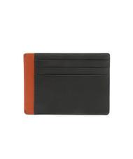 SPALDING STRIPE Kreditkartenetui aus Leder braun/orange - Brieftaschen Herren - 2