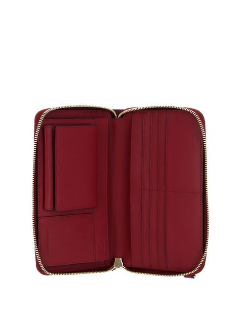 CIRCLE  Portemonnaie mit umlaufendem Reißverschluss aus Leder rot 6 - Brieftaschen Damen