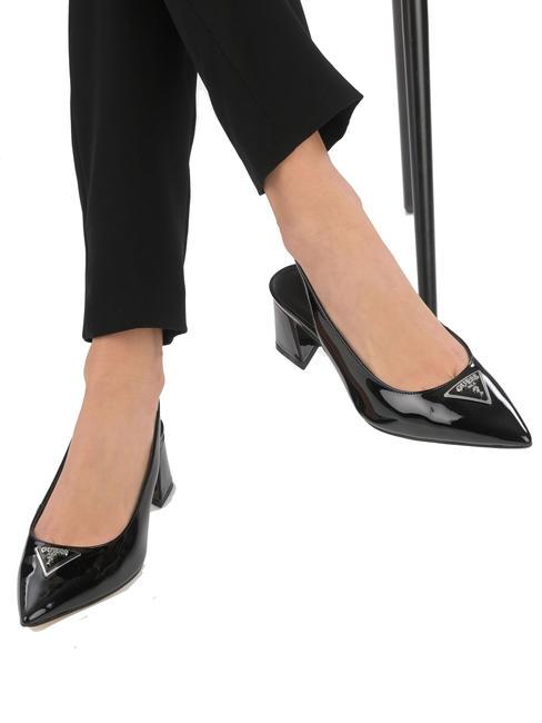 ZANDA Slingback-Pumps aus Lackleder SCHWARZ - Damenschuhe