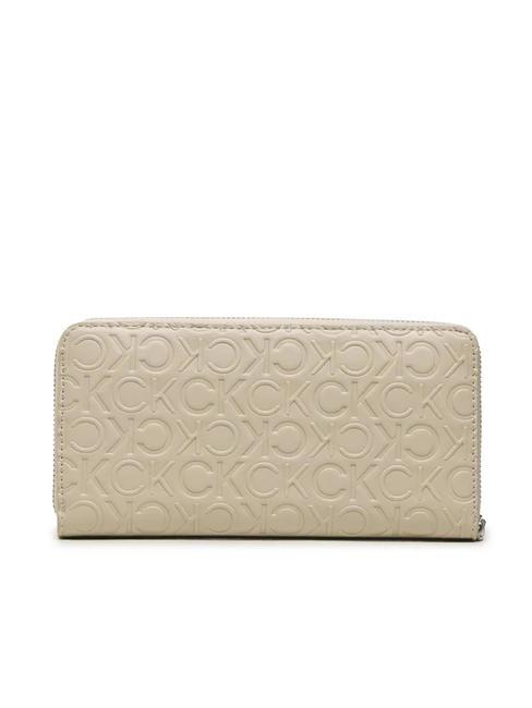 CK MUST Geldb&ouml;rse mit umlaufendem Rei&szlig;verschluss Steinbeige - Brieftaschen Damen