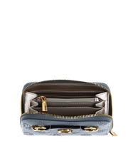 GUESS IZZY PEONY Mittelgro&szlig;e Geldb&ouml;rse mit umlaufendem Rei&szlig;verschluss helles Denim-Logo - Brieftaschen Damen - 2