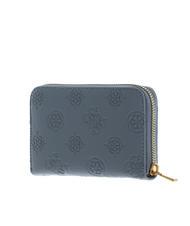 GUESS IZZY PEONY Mittelgro&szlig;e Geldb&ouml;rse mit umlaufendem Rei&szlig;verschluss helles Denim-Logo - Brieftaschen Damen - 3