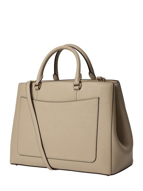 HANNA Gro&szlig;e Handtasche aus Leder hell beige - Damentaschen