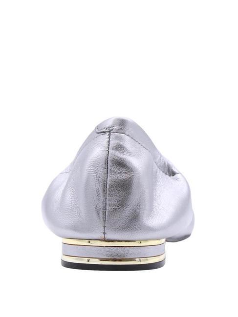 MICKLE Ballerinas aus Leder Zinn - Damenschuhe