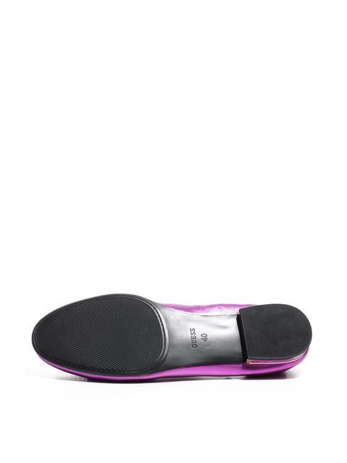 MICKLE Ballerinas aus Leder Fuchsie - Damenschuhe
