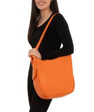 LESAC TRIO Rucksack aus geh&auml;mmertem Leder orange - Damentaschen - 6