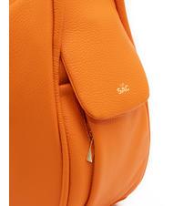 LESAC TRIO Rucksack aus geh&auml;mmertem Leder orange - Damentaschen - 8