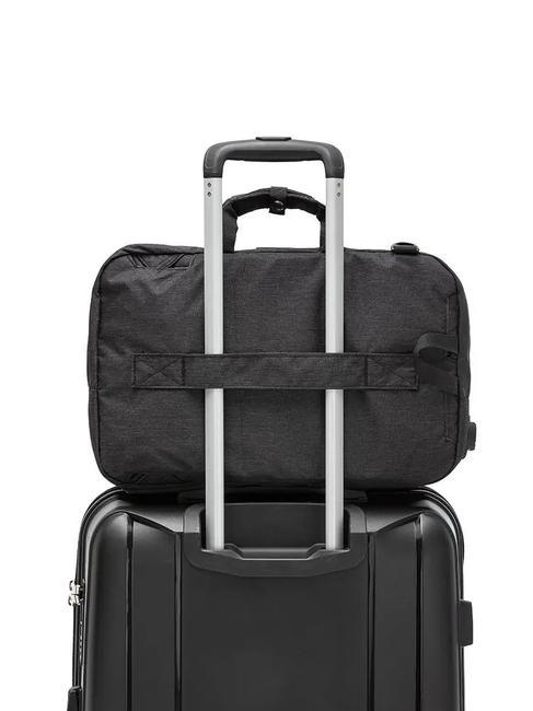 MILLENNIUM Rucksack-Aktentasche mit 3 Reißverschlüssen, 15,6-Zoll-Laptophalter Schwarz - Arbeitstaschen