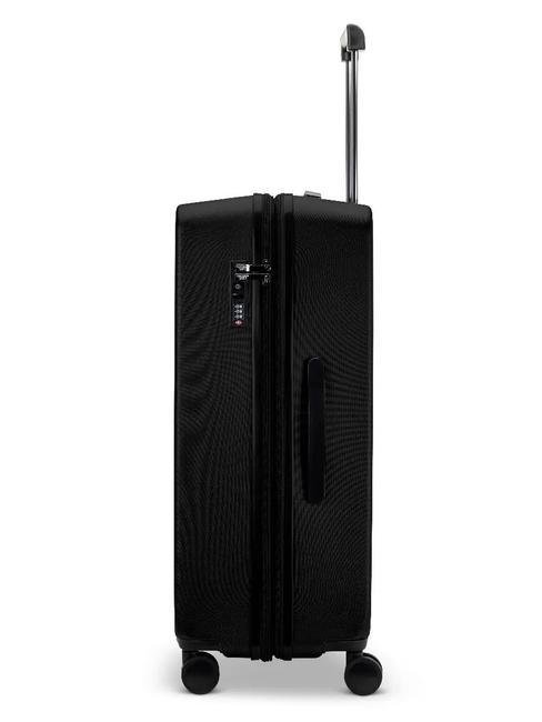 RITMO Mittelgroßer erweiterbarer Trolley Schwarz - Harte Trolleys