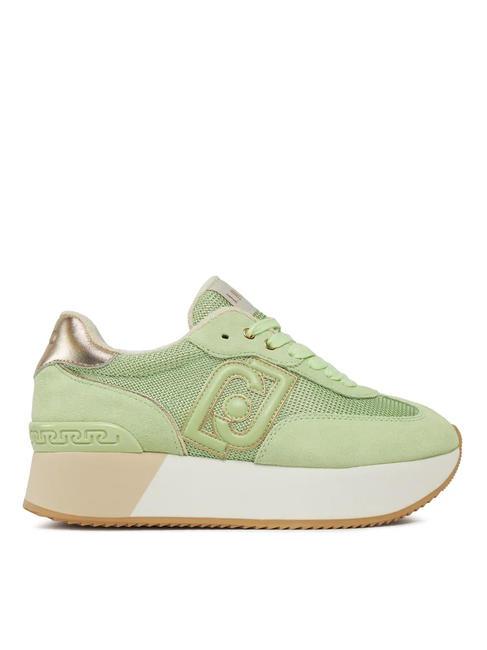 DREAMY 02 Plateau-Sneaker hellgr&uuml;n/hellgold - Damenschuhe
