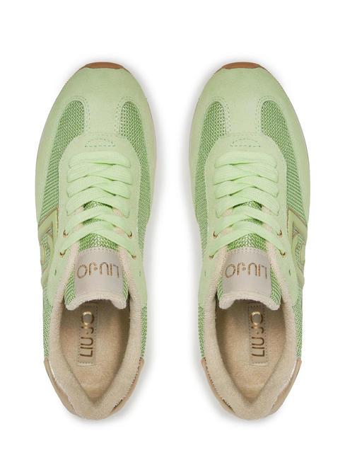 DREAMY 02 Plateau-Sneaker hellgr&uuml;n/hellgold - Damenschuhe
