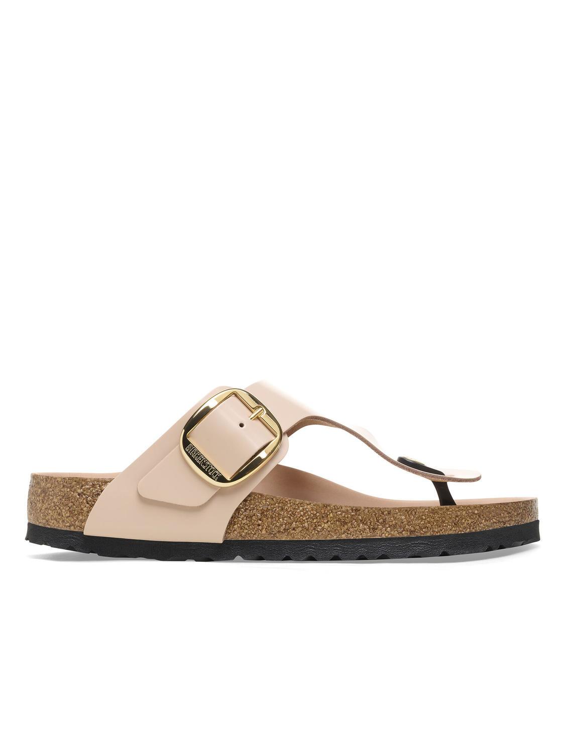 Birkenstock Gizeh Big Buckle Flip-Flops Aus Leder Erstrahlen In 