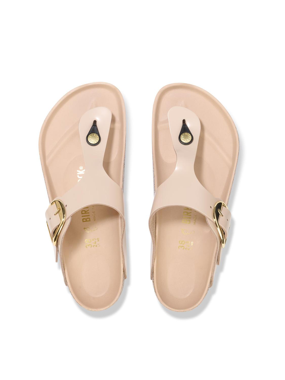 Birkenstock Gizeh Big Buckle Flip-Flops Aus Leder Erstrahlen In 