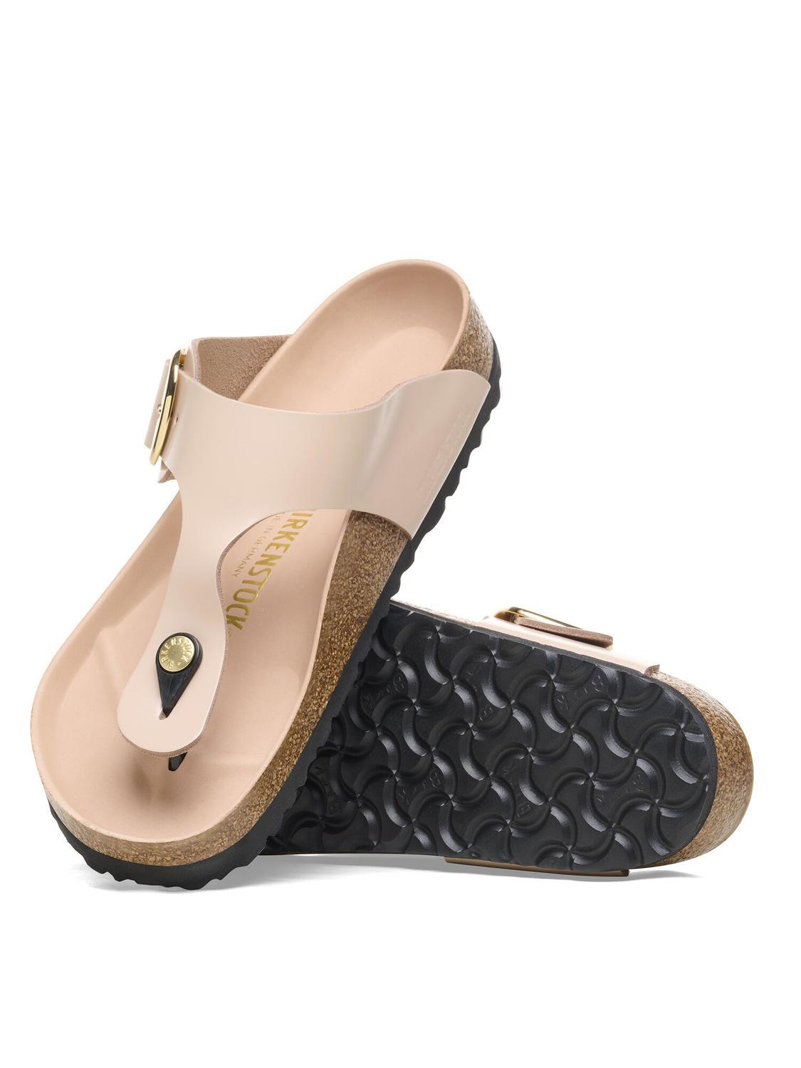 Birkenstock Gizeh Big Buckle Flip-Flops Aus Leder Erstrahlen In 