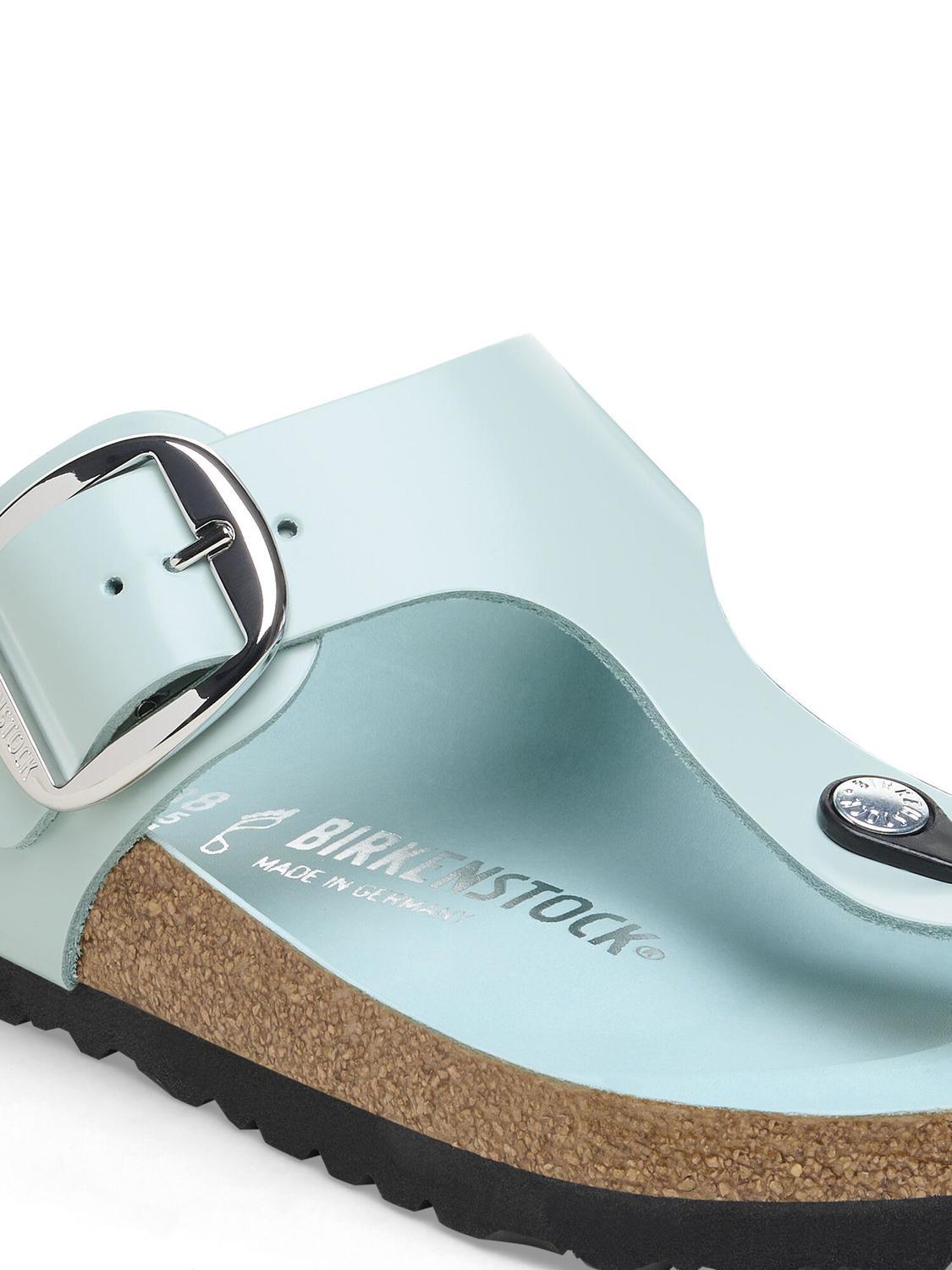 Birkenstock Gizeh Big Buckle Flip-Flops Aus Leder Strahle Surfgrün 