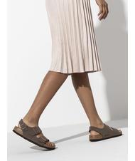 BIRKENSTOCK MILANO Birko-Flor-Sandalen-Slipper Mokka - Schuhe Unisex - 9