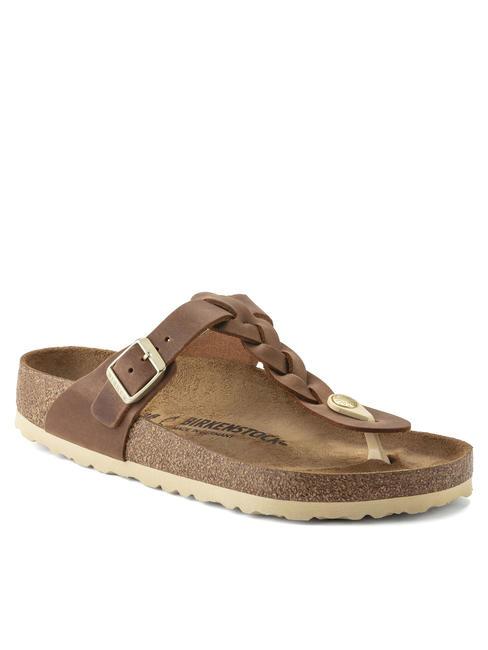 GIZEH Flip-Flops aus Leder Cognac - Schuhe Unisex