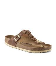 BIRKENSTOCK GIZEH Flip-Flops aus Leder Cognac - Schuhe Unisex - 4