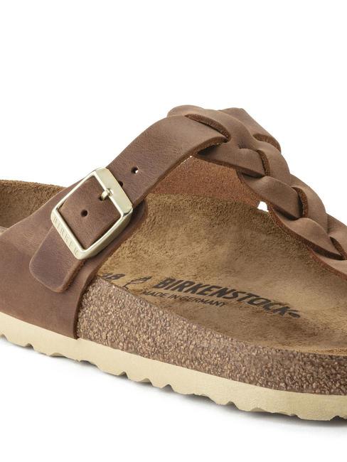 GIZEH Flip-Flops aus Leder Cognac - Schuhe Unisex