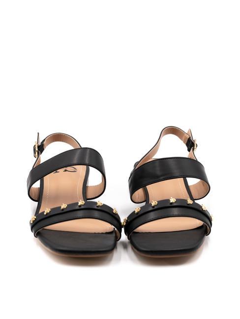 RB METALLIC Flache Slingback-Sandalen Schwarz - Damenschuhe