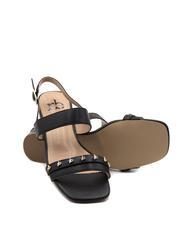 ROCCOBAROCCO RB METALLIC Flache Slingback-Sandalen Schwarz - Damenschuhe - 4