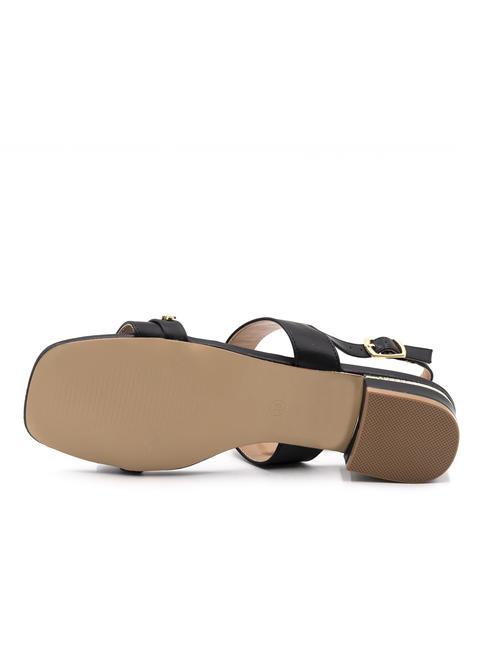 RB METALLIC Flache Slingback-Sandalen Schwarz - Damenschuhe