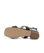 ROCCOBAROCCO RB METALLIC Flache Slingback-Sandalen Schwarz - Damenschuhe - 5