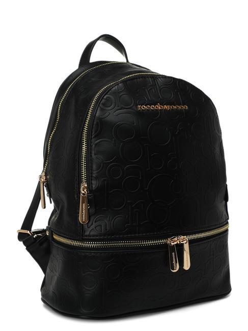 RUBINO Rucksack mit gepr&auml;gtem Logo Schwarz - Damentaschen