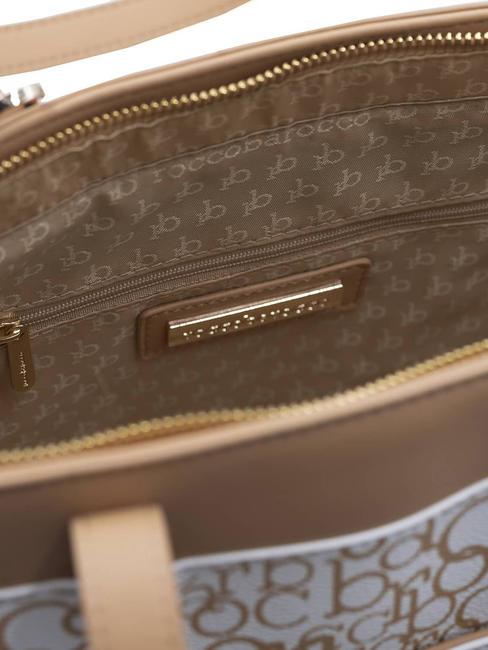 GIADA Einkaufstasche mit Schultergurt wei&szlig;/Rindsleder - Damentaschen