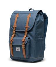HERSCHEL LITTLE AMERICA MID Mittelgro&szlig;er Rucksack blaue Fata Morgana/wei&szlig;er Stich - Rucks&auml;cke f&uuml;r Schule &amp; Freizeit - 2