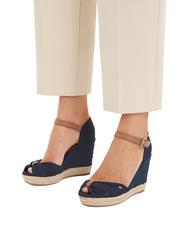 TOMMY HILFIGER BASIC BASIC Hohe Sandalen mit offener Zehenpartie Raum blau - Damenschuhe - 6
