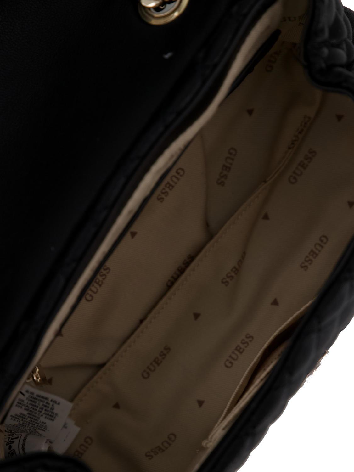 Guess Rianee Convertible Schulter-/Crossbody-Minitasche Schwarz 