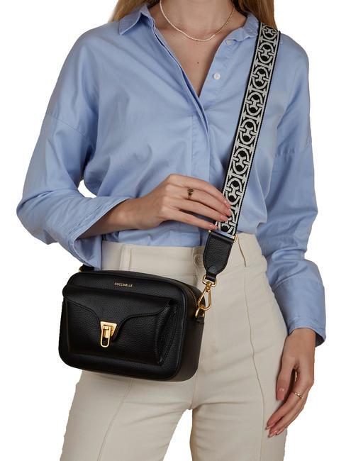 BEAT SOFT RIBB Umhängetasche aus Leder Schwarz - Damentaschen