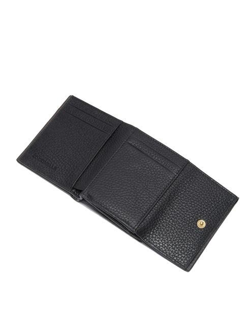 METALLIC SOFT Portemonnaie aus genarbtem Leder Schwarz - Brieftaschen Damen